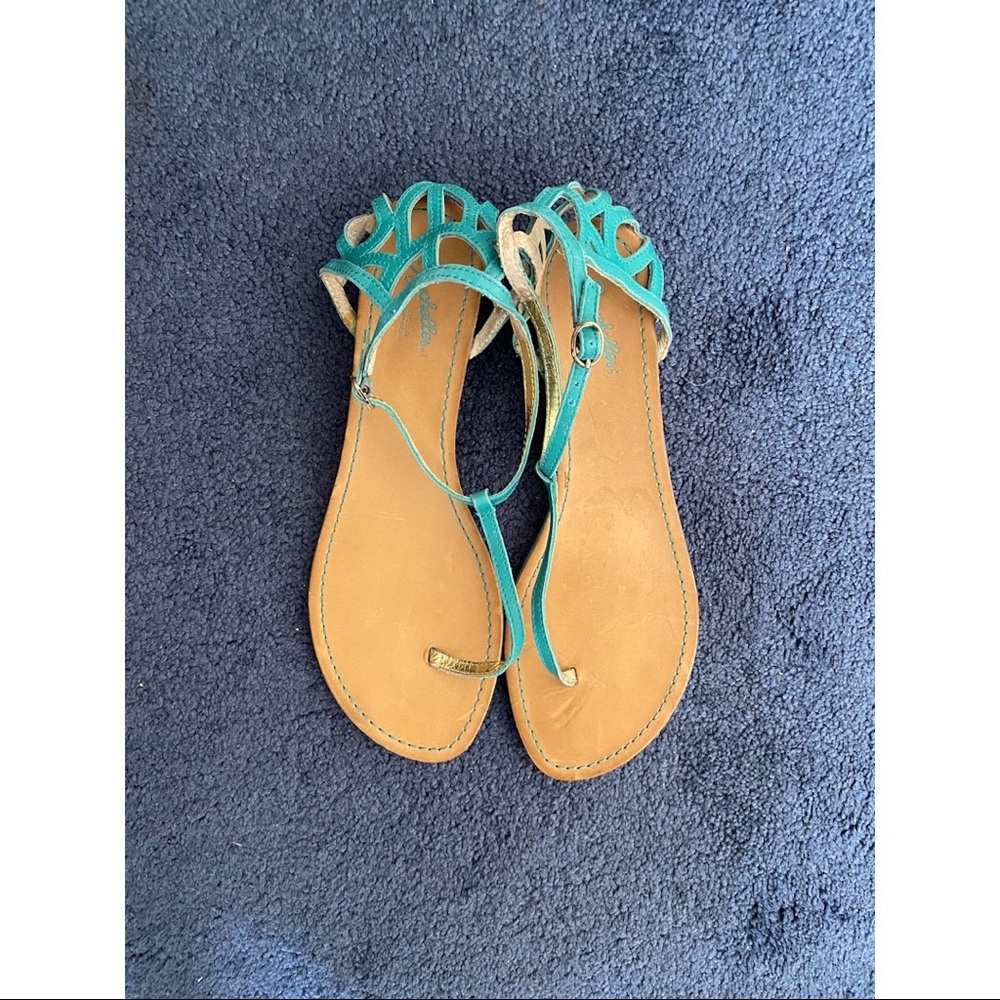 Seychelles Teal Sandals 9.5